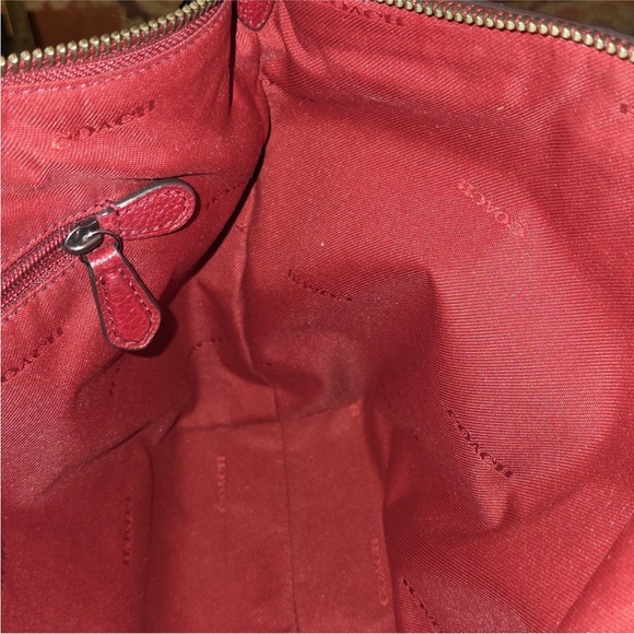 Coach Kelsey 59501 Crossbody Red Pebbled Leather EUC - Picture 15 of 15